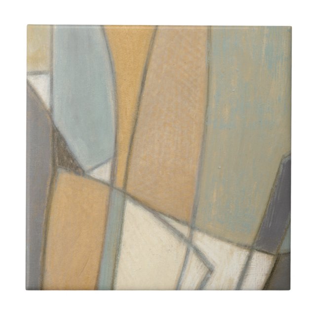 Curved Lines & Muted Earth Tones Tile (Front)