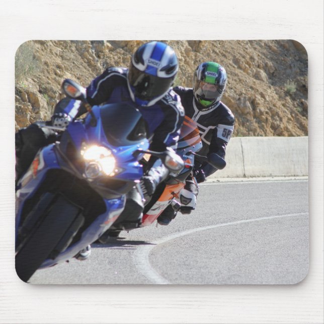 curved motorcycle mouse pad (Front)