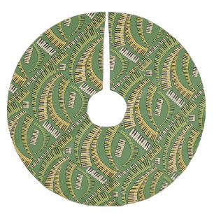 Curved Piano Keys Brushed Polyester Tree Skirt