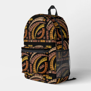Curved Piano Keys Pattern Printed Backpack