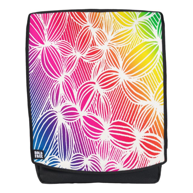 Curved rainbow lines backpack (Front)