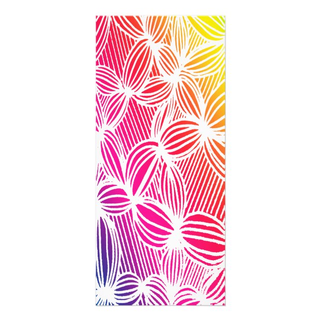 Curved rainbow lines rack card (Front)