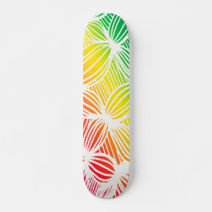 Curved rainbow lines skateboard