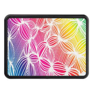 Curved rainbow lines trailer hitch cover