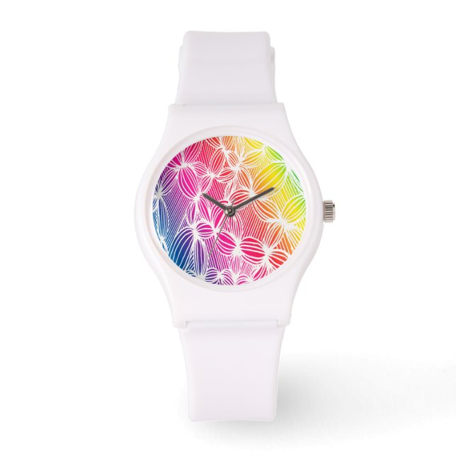 Curved rainbow lines watch (Front)