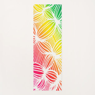 Curved rainbow lines yoga mat
