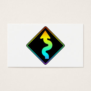 curved road ahead street sign