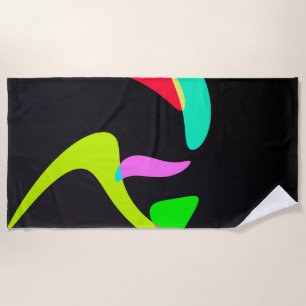 Curved shapes beach towel