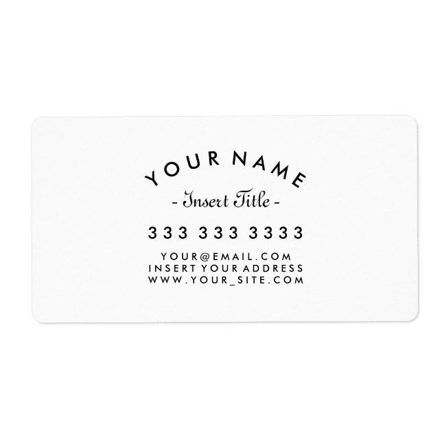 Curved Text Professional Business (Front)