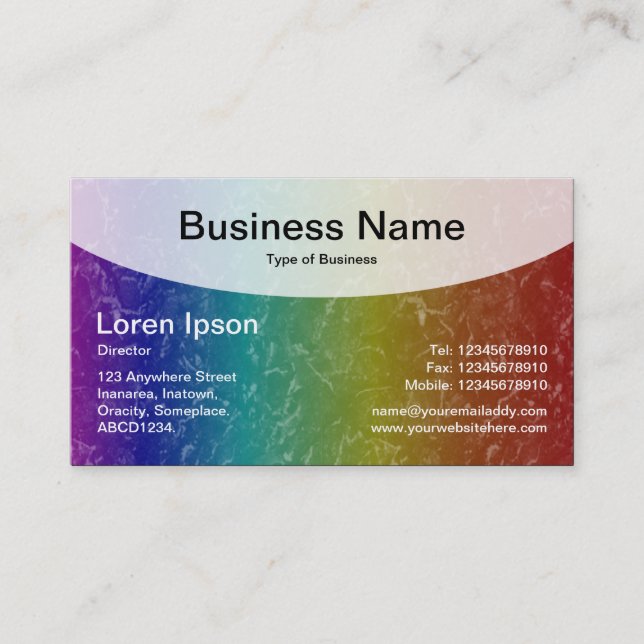 Curved Top v4d - Black Business Card (Front)