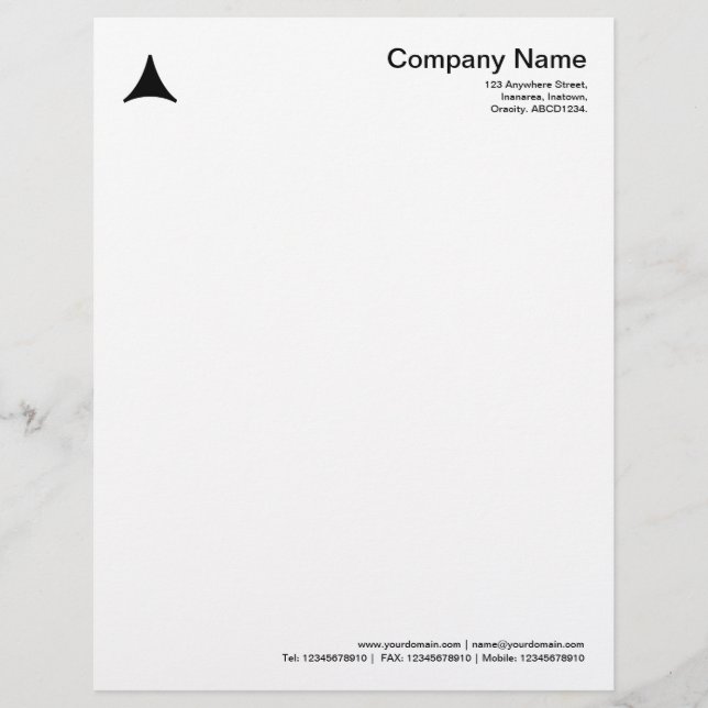 Curved Triangle - Black Letterhead (Front)