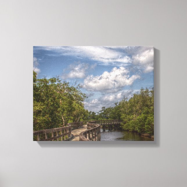 Curved Walkway Canvas Print (Front)