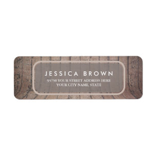 Curved Wooden Backdrop custom return address label