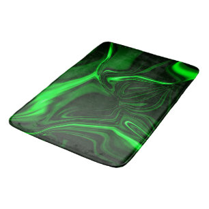 Curves and folds green nickel-plated in dark fund. bath mat
