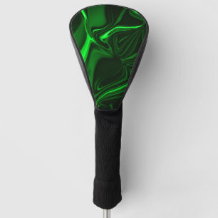 Curves and folds green nickel-plated in dark fund golf head cover