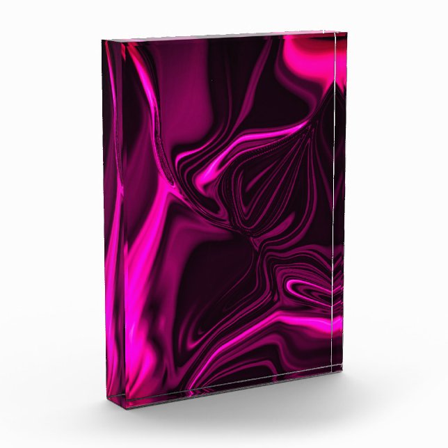 Curves and ripples pink, dark pink background. photo block (Left)