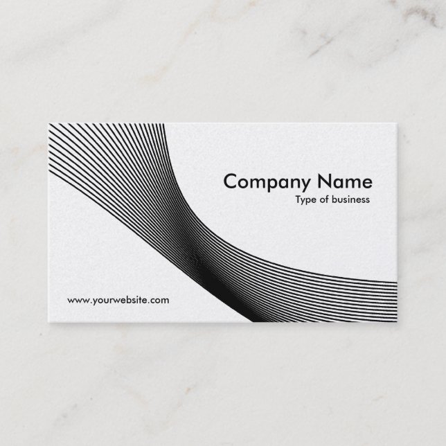 Curves - Black on White (Gold) Business Card (Front)