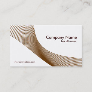 Curves - Brown on White (Eggshell) Business Card