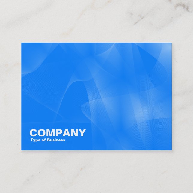 Curves II Blue Business Card (Front)