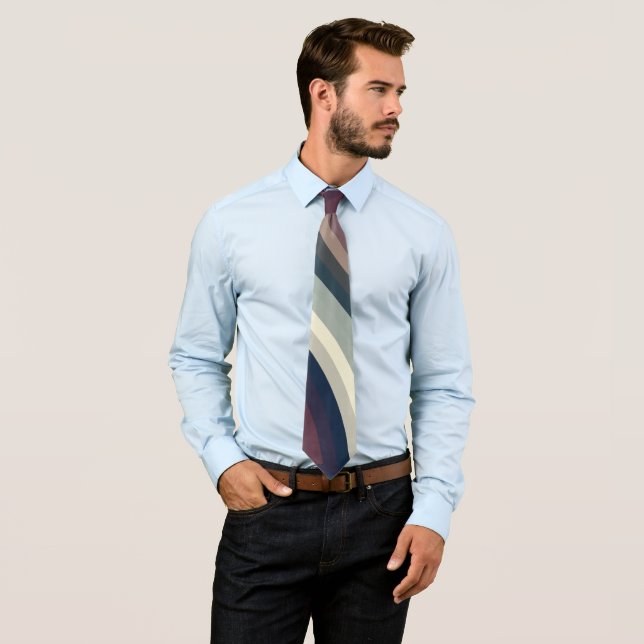 Curves in Brown and Grey Tie (In Situ)
