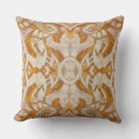 Curves & Lotuses, abstract floral pattern, yellow,