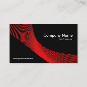 Curves - Red on Black Business Card
