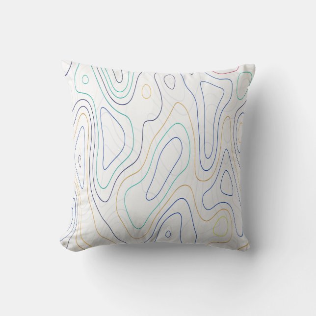 Curves Throw Pillow (Front)