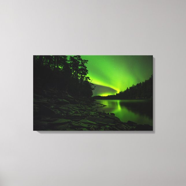 Curving Aurora Canvas Print (Front)