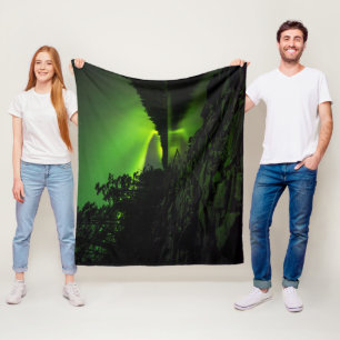 Curving Aurora Fleece Blanket