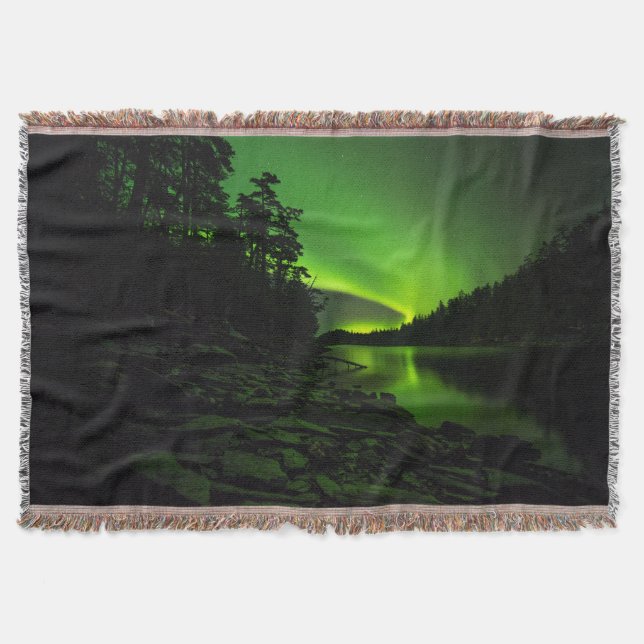 Curving Aurora Throw Blanket (Front)