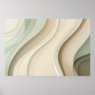 Curving forms in neutrals with copy space poster