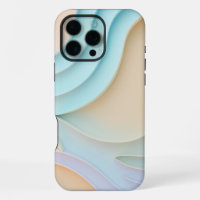 Curving lines and forms in pastels with copy space
