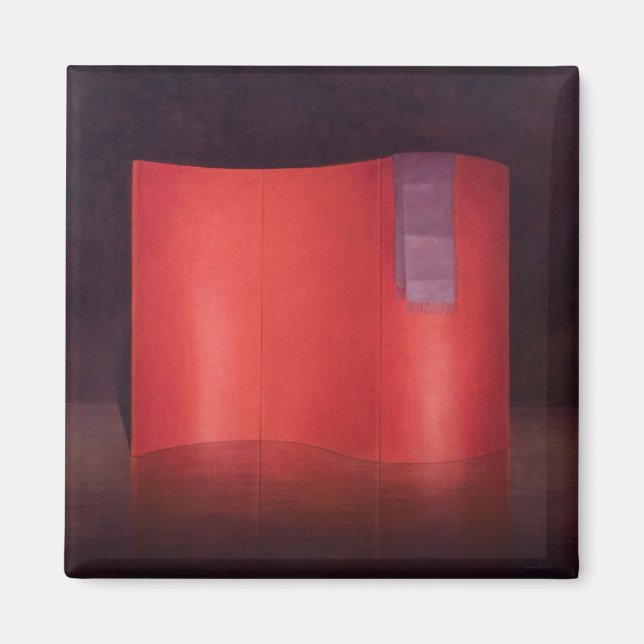 Curving red lacquer screen magnet (Front)