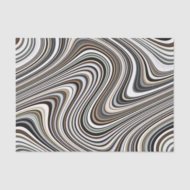 Curvy Abstract Shapes Tissue Paper (Front)