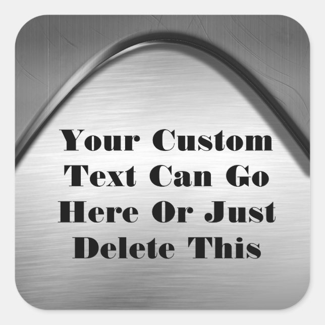 Curvy Brushed Metal Look Stickers (Front)
