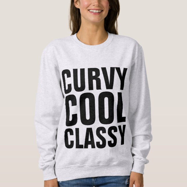 CURVY COOL CLASSY Ladies T-shirts (Front)