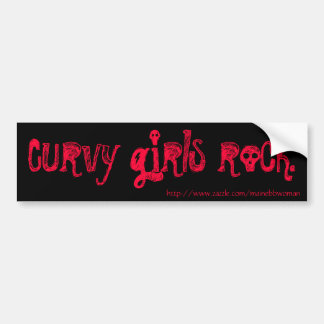 "Curvy girls rock." Bumper Sticker