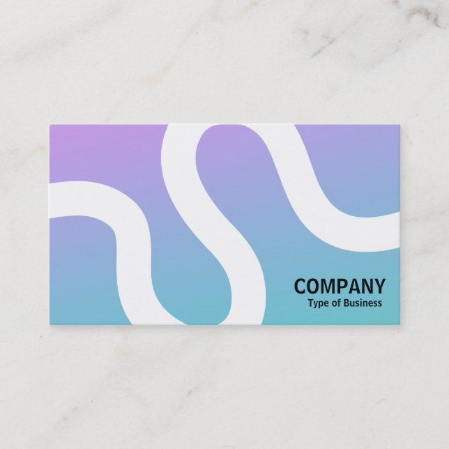 Curvy Line 02a - Soft Gradients Business Card (Front)