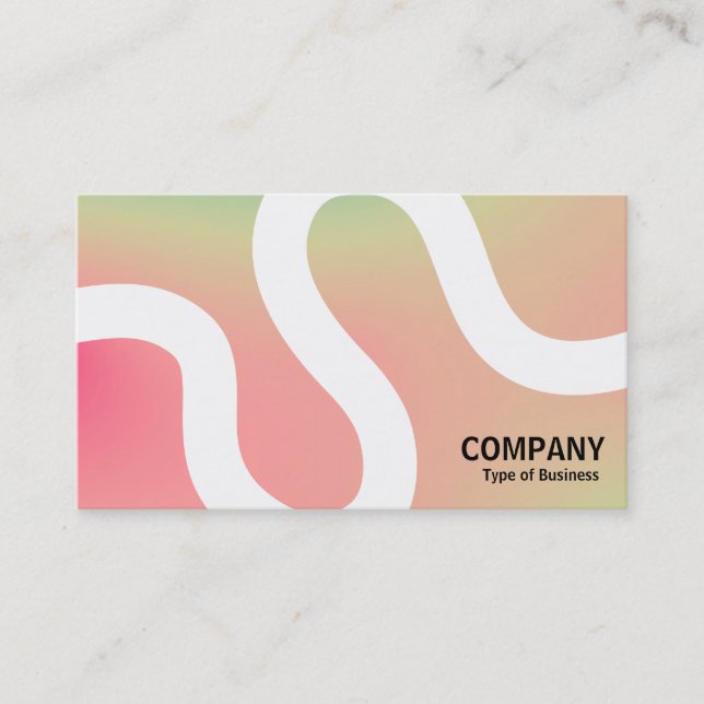 Curvy Line 02a - Soft Gradients Business Card (Front)
