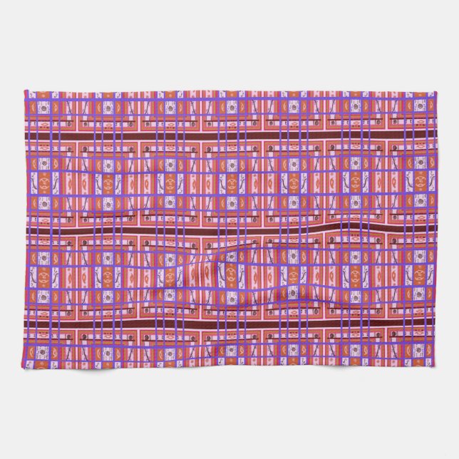 Curvy Plaid American MoJo Kitchen Towel (Horizontal)