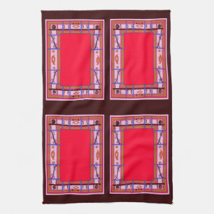 Curvy Plaid Fabric Photo Frame American MoJo Kitch Kitchen Towel
