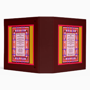 Curvy Plaid Female Success Tenets Binder