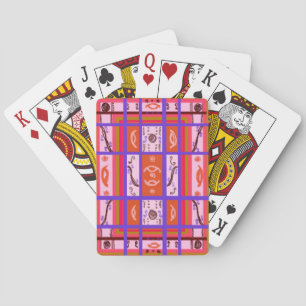 Curvy Plaid Game Playing Cards
