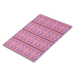 Curvy Plaid Pattern Large Notepad