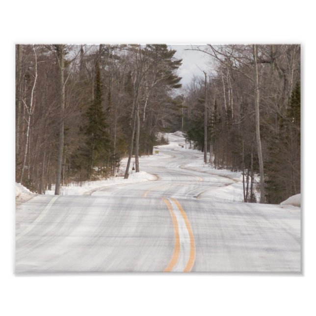 Curvy Road Winding Through Door County Photo Print (Front)