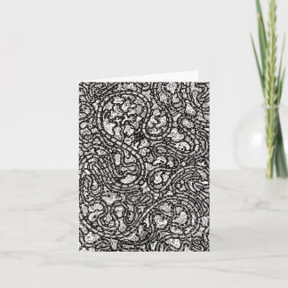 Curvy Twisty Cartoon Weird Faces Design Folded Note Card