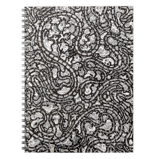 Curvy Twisty Cartoon Weird Faces Design Notebook