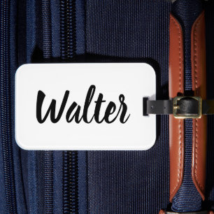 Curvy Walter Name, Luggage Tag