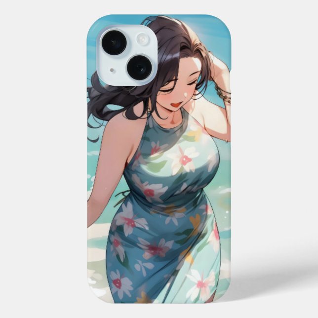 Curvy Woman on Beach Case-Mate iPhone Case (Back)