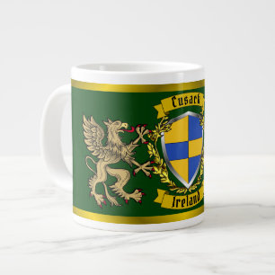 Cusack Irish Shield & Griffins Large Coffee Mug